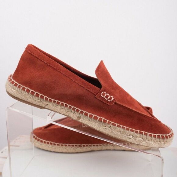 Massimo Dutti Mens Rust Suede Leather Espadrilles main image 4